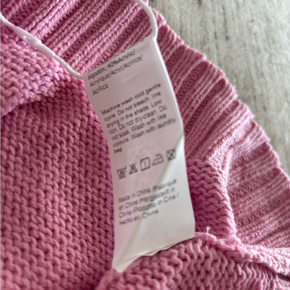 Pink Heart Knit Sleeveless Sweater Top - Picture 4 of 6
